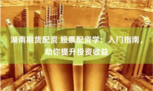 湖南期货配资 股票配资学：入门指南，助你提升投资收益