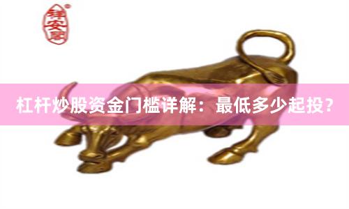 杠杆炒股资金门槛详解：最低多少起投？